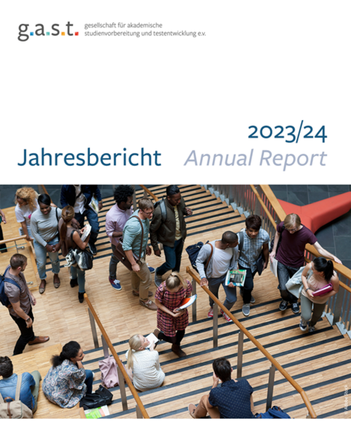 Titelbild des g.a.s.t.-Jahresberichts 2023/24