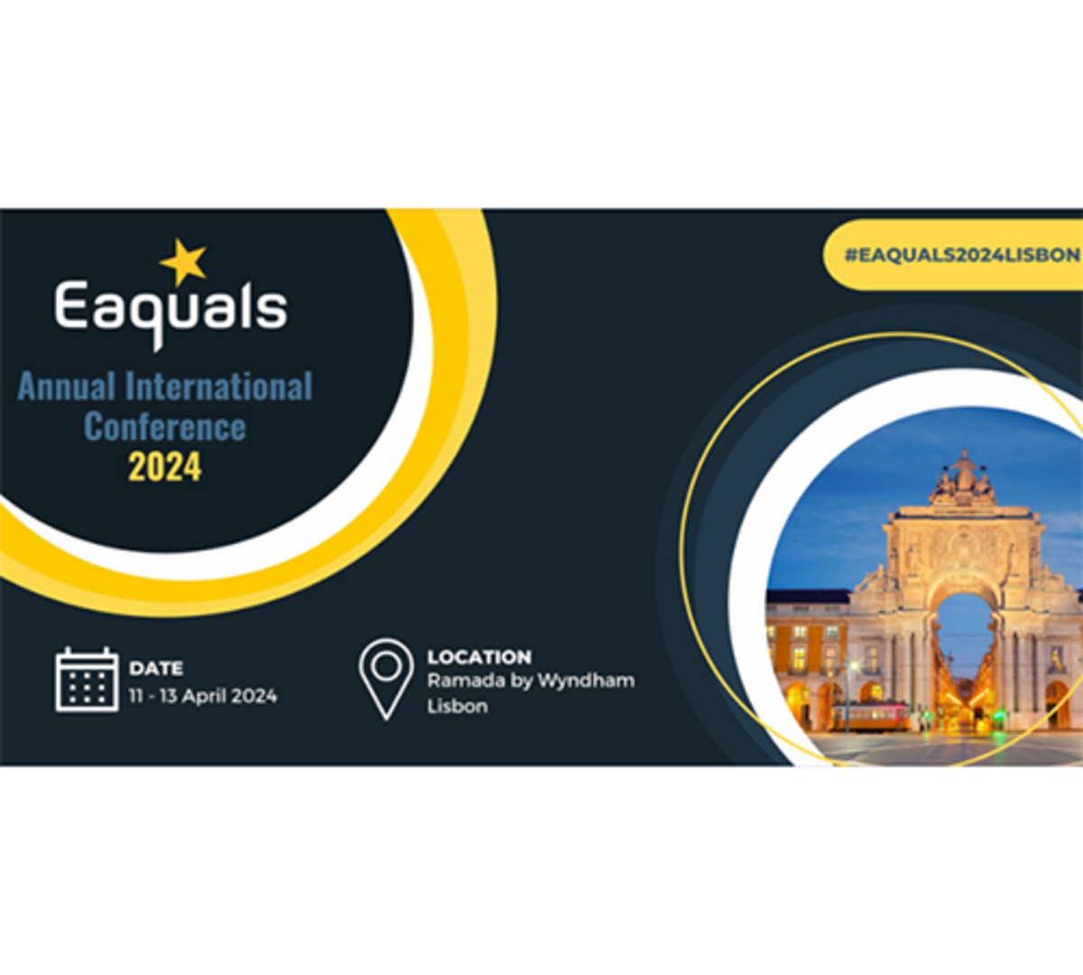 Banner zur Eaquals International Conference 2024 in Lassabon