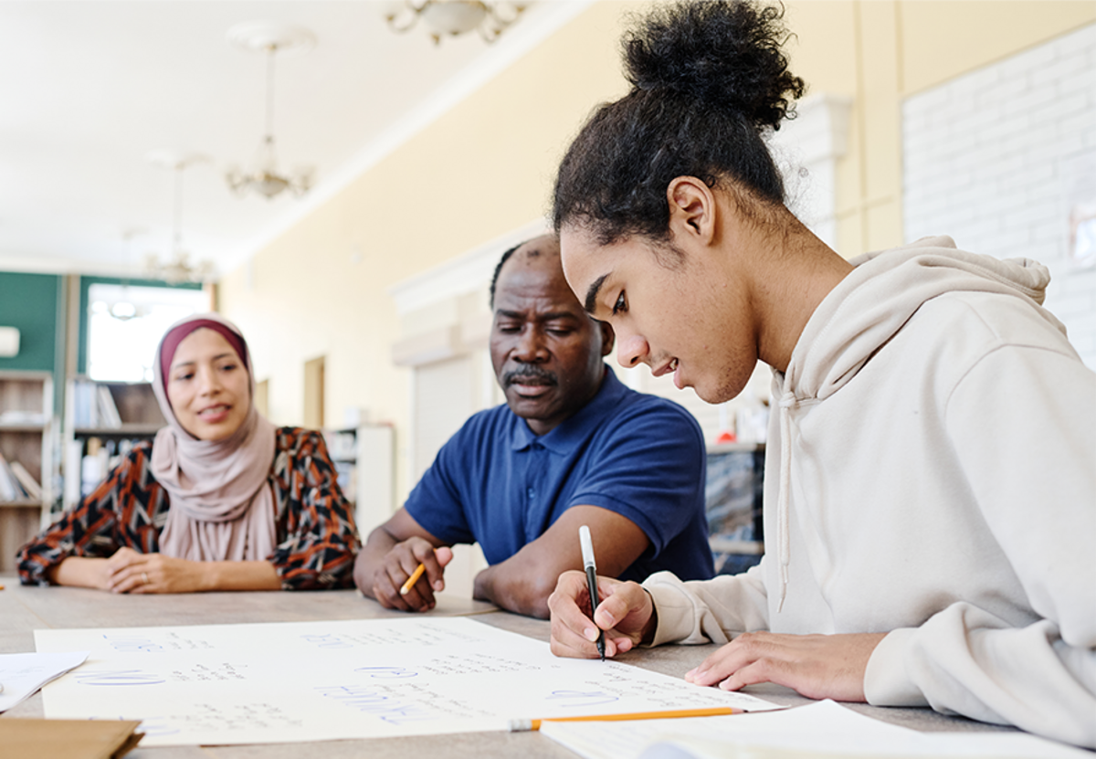 Schüler*innen im Deutschunterricht