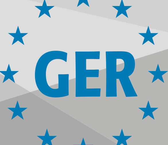 Symbol des Gemeinsamer europäischer Referenzrahmen auf Diamantschliff